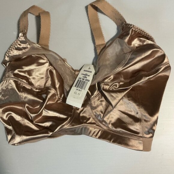 Goddess Women's Satin Bra - Brown - Picture 1 of 5